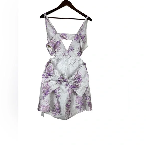 LoveShackFancy Pink and White Floral Mini Dress SZ 10